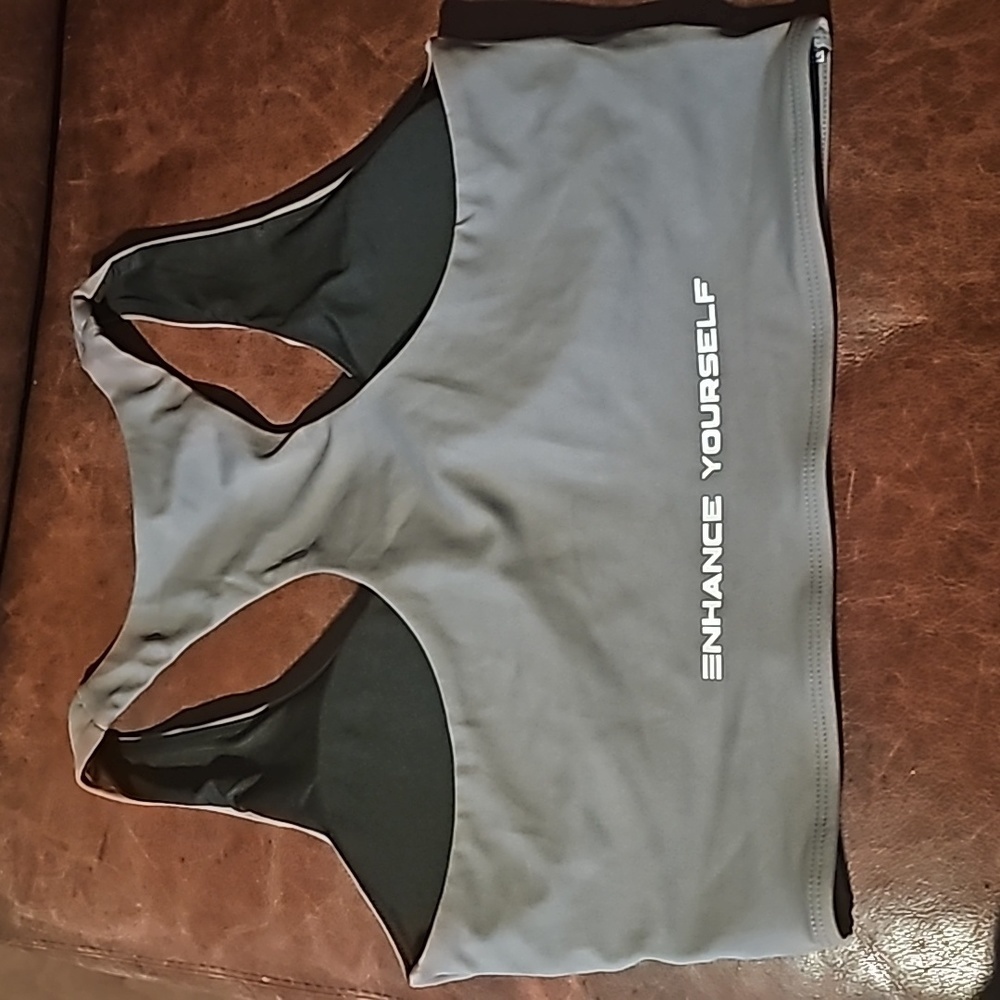Women's Sport bra size Large‎ gray. - Picture 4 of 6